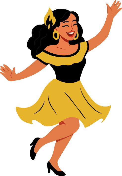 Ilustración de una mujer latina